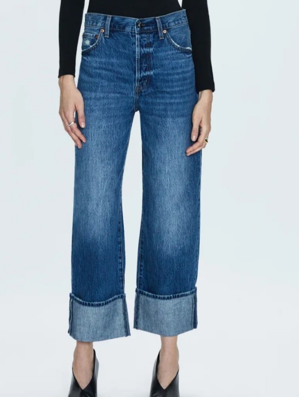Pistola Ryder High Rise Cuffed Straight Jean In Fulton - Picture 9 of 16